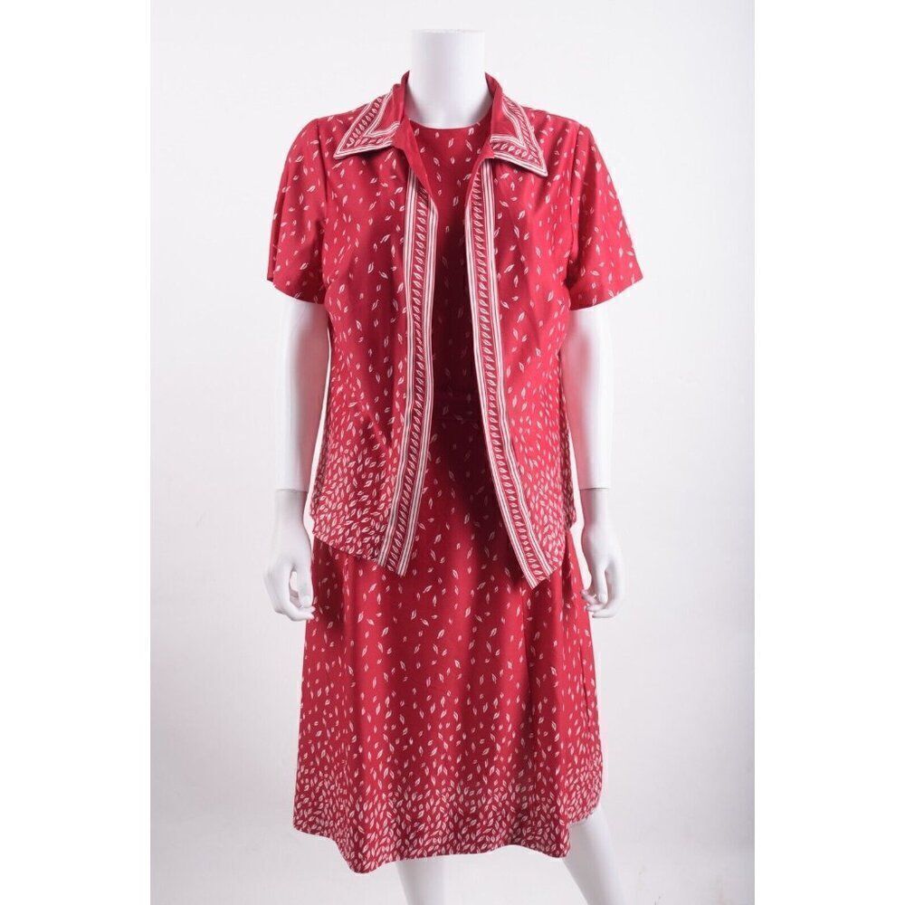 Lorac Original Lady Carol Womens A-Line Dress & shirt Jacket Sz 18 Red Raspberry
